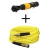 DEWALT 3/8 in. Pneumatic Ratchet and 50 ft. x 1/4 in. Air Hose