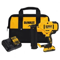 DEWALT 20V MAX Lithium-Ion 18-Gauge Cordless Brad Nailer Kit with (2) 2.0Ah Battery Packs, Charger and Bag -Air Compressors Shop dewalt brad nailers dcn680d1wdcb203 4f 1000