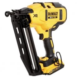 DEWALT 20-Volt Max 16-Gauge Cordless Angled Finish Nailer Kit -Air Compressors Shop dewalt finishing nailers dcn660d1 77 1000