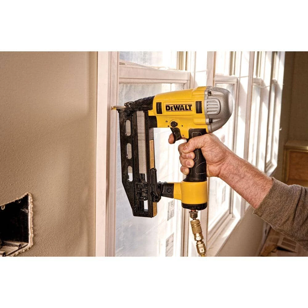 DEWALT Pneumatic 16-Gauge 2-1/2 in. Nailer and 2 in. x 16-Gauge Straight Finish Nails (2500 Per Box) 6 DEWALT Pneumatic 16-Gauge 2-1/2 in. Nailer and 2 in. x 16-Gauge Straight Finish Nails (2500 Per Box) - Image 6