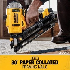 DEWALT 20-Volt MAX XR Lithium-Ion Cordless Brushless 2-Speed 30° Paper Collated Framing Nailer (Tool-Only) -Air Compressors Shop dewalt framing nailers dcn692b 1d 1000