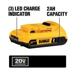 DEWALT 20V MAX XR Lithium-Ion Cordless 18-Gauge Narrow Crown Stapler with 20V MAX Compact Lithium-Ion 2.0Ah Battery Pack -Air Compressors Shop dewalt pneumatic staplers dcn681bwdcb203 40 1000