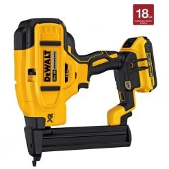 DEWALT 20-Volt MAX XR Lithium-Ion Cordless 18-Gauge Narrow Crown Stapler Kit with Battery 2Ah, Charger and Contractor Bag -Air Compressors Shop dewalt pneumatic staplers dcn681d1 77 1000