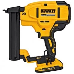 DEWALT 20-Volt MAX XR Lithium-Ion Cordless 18-Gauge Narrow Crown Stapler Kit with Battery 2Ah, Charger and Contractor Bag -Air Compressors Shop dewalt pneumatic staplers dcn681d1 a0 1000
