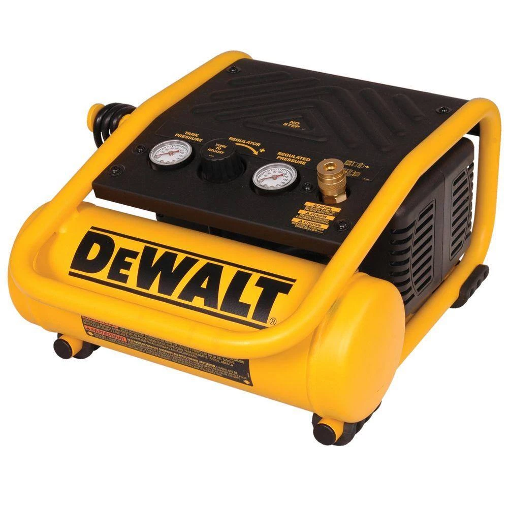 DEWALT 1 Gal. 135 PSI Portable Electric Trim Air Compressor, 18-Gauge Pneumatic Brad Nailer and 50 ft. x 1/4 in. Air Hose 3 DEWALT 1 Gal. 135 PSI Portable Electric Trim Air Compressor, 18-Gauge Pneumatic Brad Nailer and 50 ft. x 1/4 in. Air Hose - Image 3