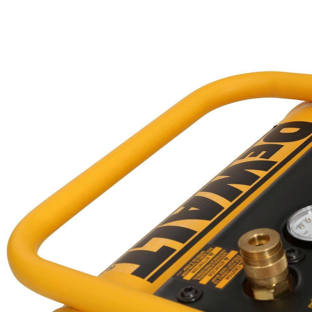 DEWALT 1 Gal. 135 PSI Portable Electric Trim Air Compressor, 18-Gauge Pneumatic Brad Nailer and 50 ft. x 1/4 in. Air Hose 4 DEWALT 1 Gal. 135 PSI Portable Electric Trim Air Compressor, 18-Gauge Pneumatic Brad Nailer and 50 ft. x 1/4 in. Air Hose - Image 4