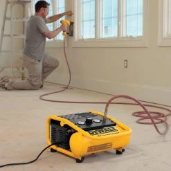 DEWALT 1 Gal. 135 PSI Portable Electric Trim Air Compressor, 23-Gauge Pneumatic 2 in. Pin Nailer and 50 ft. x 1/4 in Air Hose -Air Compressors Shop dewalt portable air compressors d55140w2350k d4 1000