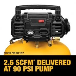 DEWALT 6 Gal. 165 PSI Electric Pancake Air Compressor with 18-Gauge Pneumatic 2 in. Brad Nailer & 50 ft. x 1/4 in. Air Hose -Air Compressors Shop dewalt portable air compressors dwfp55126w23450 66 1000