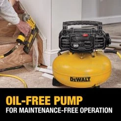 DEWALT 6 Gal. 165 PSI Electric Pancake Air Compressor with 18-Gauge Pneumatic 2 in. Brad Nailer & 50 ft. x 1/4 in. Air Hose -Air Compressors Shop dewalt portable air compressors dwfp55126w23450 c3 1000