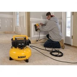 DEWALT 6 Gal. 165 PSI Electric Pancake Air Compressor with 18-Gauge Pneumatic 2 in. Brad Nailer & 50 ft. x 1/4 in. Air Hose -Air Compressors Shop dewalt portable air compressors dwfp55126w23450 d4 1000