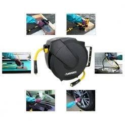 Husky 3/8 in. x 50 ft. Enclosed Hybrid Air Hose Reel -Air Compressors Shop husky air hoses ahr1003 c3 1000