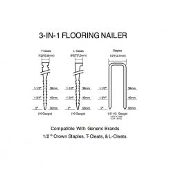 Husky Pneumatic 3-in-1 15.5-Gauge and 16-Gauge 2 in. Flooring Nailer and Stapler with Quick Jam Release -Air Compressors Shop husky floor nailers hdufl50 77 1000