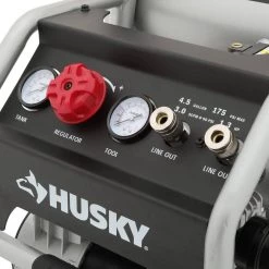 Husky 4.5 Gal. Portable Electric-Powered Silent Air Compressor -Air Compressors Shop husky portable air compressors 3320445 1d 1000