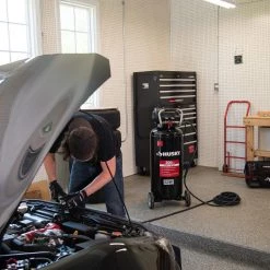 Husky 20 Gal. 200 PSI Oil Free Portable Vertical Electric Air Compressor -Air Compressors Shop husky portable air compressors c202h 31 1000