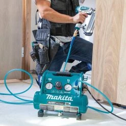 Makita Quiet Series, 1/2 HP, 1 Gal. Compact, Oil-Free, Electric Air Compressor -Air Compressors Shop makita portable air compressors mac100q fa 1000