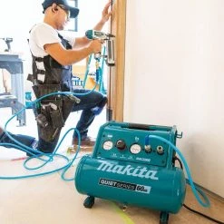 Makita Quiet Series 1-1/2 HP 3 Gal. Oil-Free Electric Air Compressor -Air Compressors Shop makita portable air compressors mac320q 44 1000