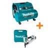 Makita 3 Gal. Quiet Series 1.5 HP, Oil-Free, Electric Air Compressor with Bonus 15-Gauge, 2.5 in. Angled Finish Nailer