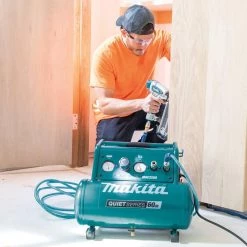 Makita Quiet Series 1-1/2 HP 3 Gal. Oil-Free Electric Air Compressor -Air Compressors Shop makita portable air compressors mac320q fa 1000