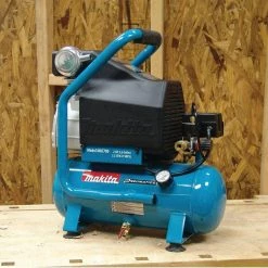 Makita 2.6 Gal. 2 HP Portable Electrical Hot Dog Air Compressor with Bonus Pneumatic 2 in. 18-Gauge Brad Nailer -Air Compressors Shop makita portable air compressors mac700 af506 4f 1000
