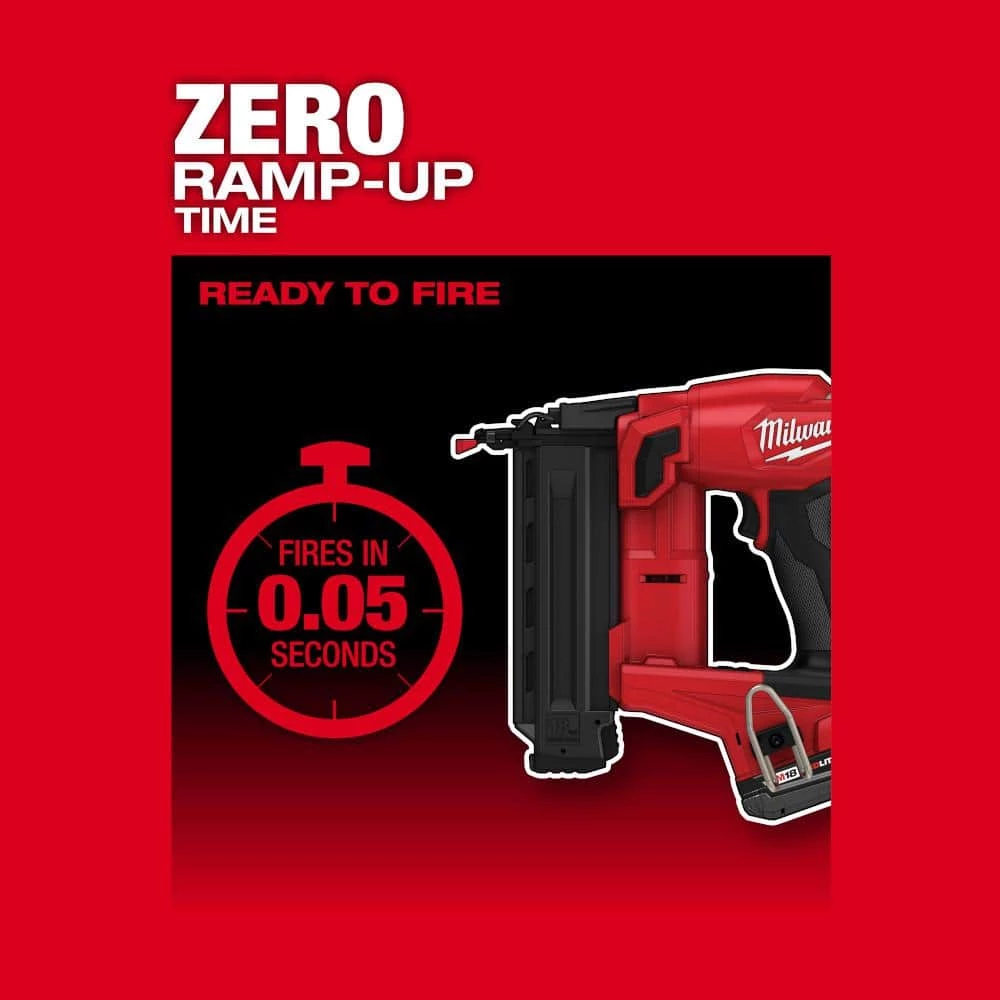 Milwaukee M18 FUEL 18-Volt Brushless Cordless Gen II 18-Gauge Brad Nailer (Tool-Only) with Clear Anti Scratch Safety Glasses 8 Milwaukee M18 FUEL 18-Volt Brushless Cordless Gen II 18-Gauge Brad Nailer (Tool-Only) with Clear Anti Scratch Safety Glasses - Image 8
