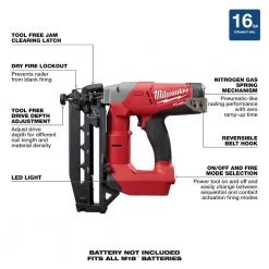 Milwaukee M18 FUEL 18-Volt Lithium-Ion Brushless Cordless 16-Gauge Straight Finish Nailer (Tool Only) -Air Compressors Shop milwaukee finishing nailers 2741 20 a0 1000