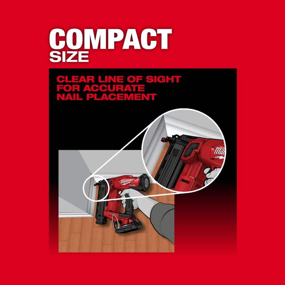 Milwaukee M18 FUEL 18-Volt Lithium-Ion Brushless Cordless Gen II 18-Gauge Brad Nailer (Tool-Only) 7 Milwaukee M18 FUEL 18-Volt Lithium-Ion Brushless Cordless Gen II 18-Gauge Brad Nailer (Tool-Only) - Image 7