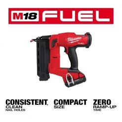 Milwaukee M18 FUEL 18-Volt 18-Gauge Lithium-Ion Brushless Cordless Gen II Brad Nailer Kit and Tinted Performance Safety Glasses -Air Compressors Shop milwaukee finishing nailers 2746 21ct 48 73 2025 66 1000