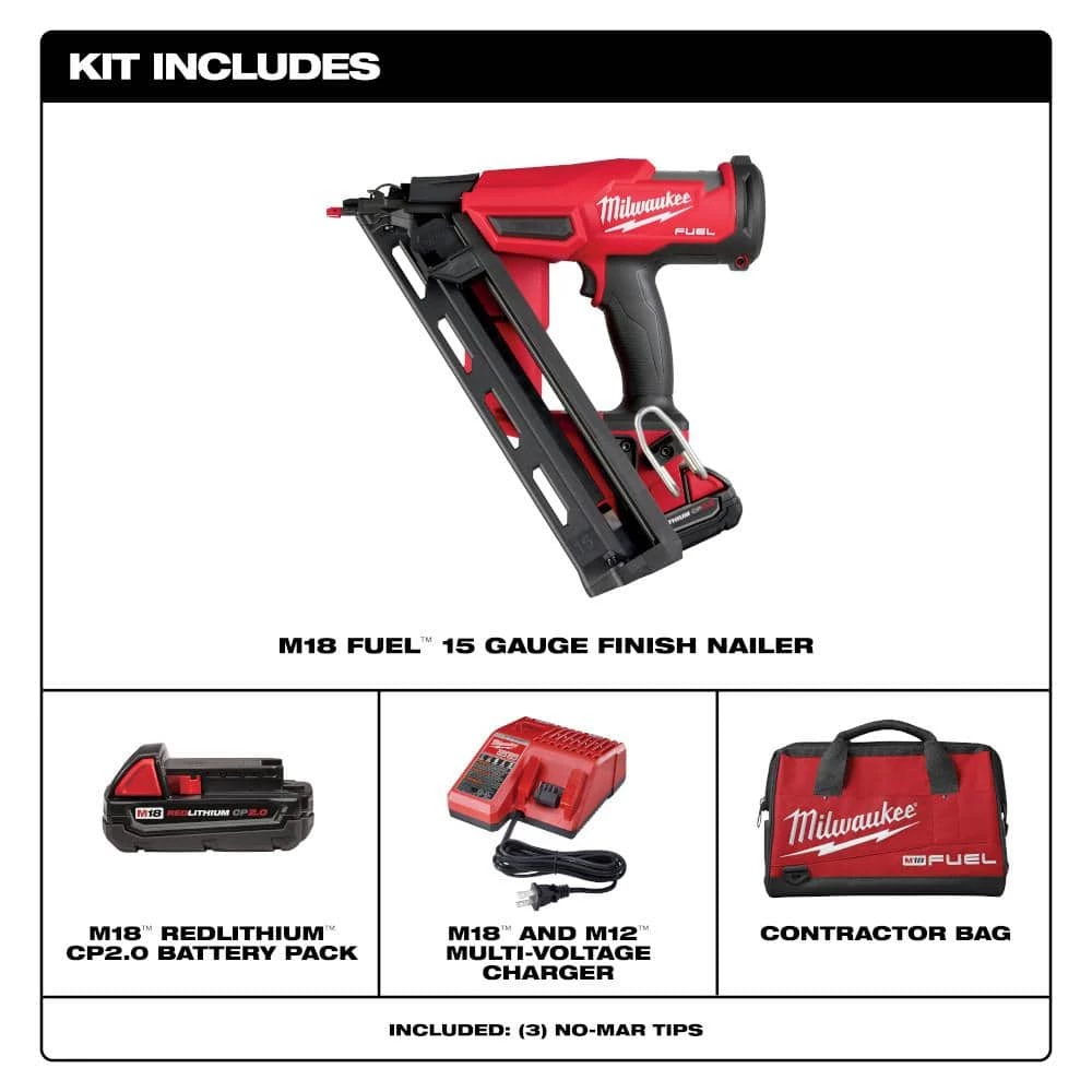 Milwaukee M18 FUEL 18-Volt Lithium-Ion Brushless Cordless Gen II 15-Gauge Angled Nailer Kit W/M18 Multi-Tool 3 Milwaukee M18 FUEL 18-Volt Lithium-Ion Brushless Cordless Gen II 15-Gauge Angled Nailer Kit W/M18 Multi-Tool - Image 3