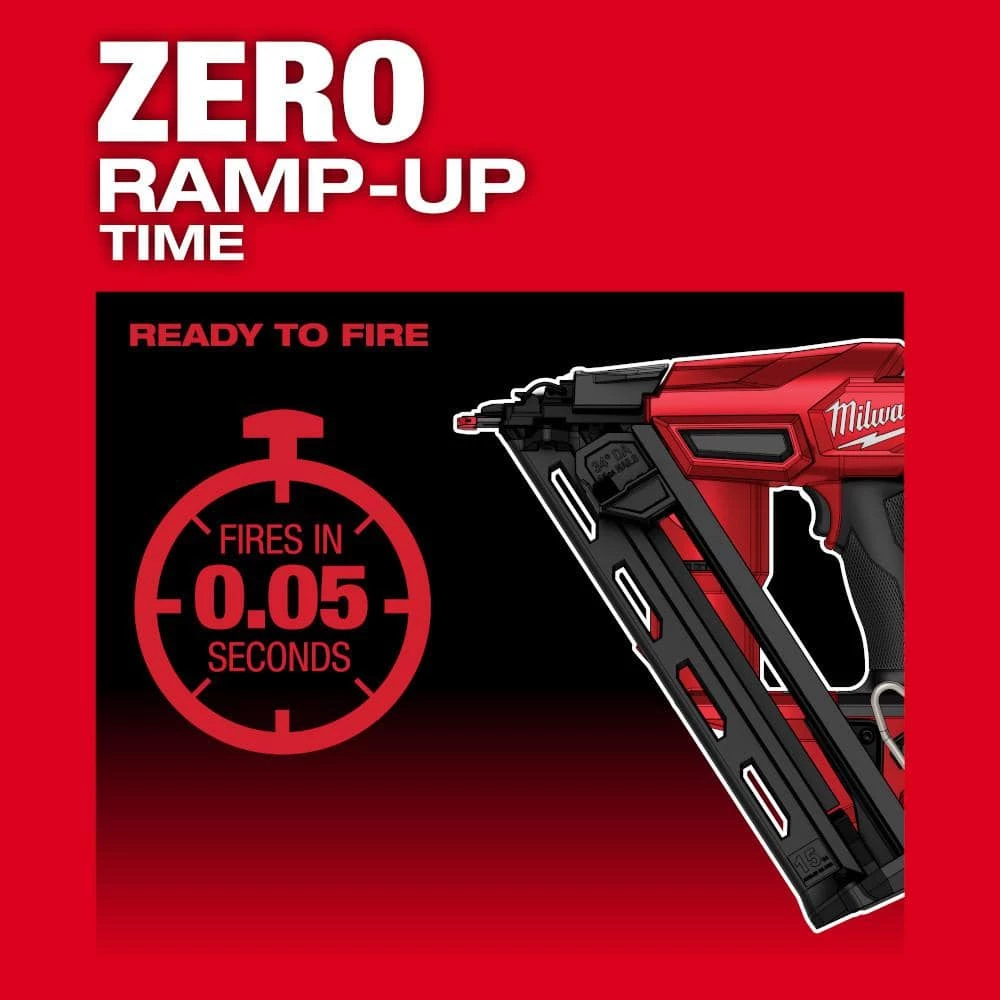 Milwaukee M18 FUEL 18-Volt Lithium-Ion Brushless Cordless Gen II 15-Gauge Angled Nailer Kit W/M18 Multi-Tool 8 Milwaukee M18 FUEL 18-Volt Lithium-Ion Brushless Cordless Gen II 15-Gauge Angled Nailer Kit W/M18 Multi-Tool - Image 8