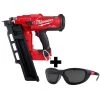 Milwaukee M18 FUEL 3-1/2 in. 18-Volt 21-Degree Lithium-Ion Brushless Framing Nailer and Polarized Tinted Safety Glasses w/ Gasket