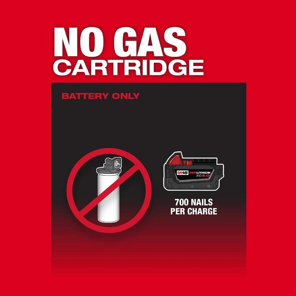 Milwaukee M18 FUEL 3-1/2 in. 18-Volt 21-Degree Lithium-Ion Brushless Cordless Framing Nailer (Tool-Only) 9 Milwaukee M18 FUEL 3-1/2 in. 18-Volt 21-Degree Lithium-Ion Brushless Cordless Framing Nailer (Tool-Only) - Image 9