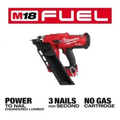 Milwaukee M18 FUEL 3-1/2 in. 18-Volt 30-Degree Lithium-Ion Brushless Framing Nailer and Polarized Tinted Safety Glasses w/ Gasket -Air Compressors Shop milwaukee framing nailers 2745 20 48 73 2045 1d 1000
