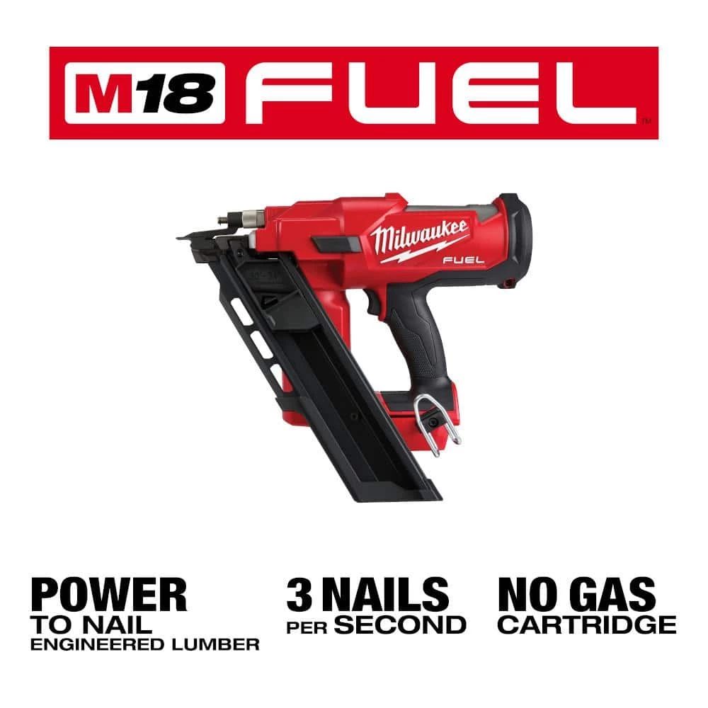 Milwaukee M18 FUEL 3-1/2 in. 18-Volt 30-Degree Lithium-Ion Brushless Cordless Framing Nailer (Tool-Only) 6 Milwaukee M18 FUEL 3-1/2 in. 18-Volt 30-Degree Lithium-Ion Brushless Cordless Framing Nailer (Tool-Only) - Image 6