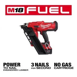 Milwaukee M18 FUEL 3-1/2 in. 18-Volt 30-Degree Lithium-Ion Brushless Framing Nailer Kit and Polarized Tinted Safety Glasses -Air Compressors Shop milwaukee framing nailers 2745 21 48 73 2045 66 1000