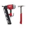 Milwaukee 3-1/2 in. Full Round Head Framing Nailer with 22 oz. Milled Face Framing Hammer