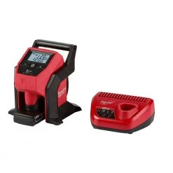Milwaukee M12 12-Volt Lithium-Ion Cordless Compact Inflator Kit with 4.0 Ah Battery and Charger