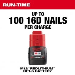 Milwaukee M12 12-Volt Lithium-Ion Cordless Palm Nailer Kit with One 1.5Ah Battery, Charger and Tool Bag -Air Compressors Shop milwaukee palm nailers 2458 21 a0 1000