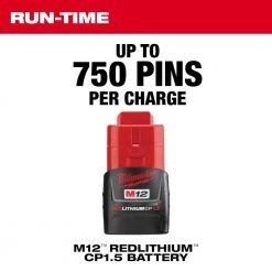 Milwaukee M12 12-Volt 23-Gauge Lithium-Ion Cordless Pin Nailer with M12 6.0Ah and M12 3.0Ah Battery Packs -Air Compressors Shop milwaukee pin nailers 2540 20 48 11 2460 48 11 2430 1d 1000