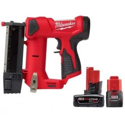 Milwaukee M12 12-Volt 23-Gauge Lithium-Ion Cordless Pin Nailer with M12 6.0Ah and M12 3.0Ah Battery Packs