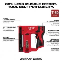 Milwaukee M12 12-Volt Lithium-Ion Cordless 3/8 in. Crown Stapler with One 4.0 Ah and One 2.0 Ah Battery Pack and Charger -Air Compressors Shop milwaukee pneumatic staplers 2447 20 48 59 2424 40 1000