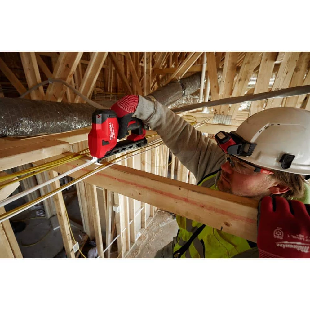 Milwaukee M12 12-Volt Lithium-Ion Cordless Cable Stapler Nailer Kit with 2.0Ah Battery, Charger and Bag 10 Milwaukee M12 12-Volt Lithium-Ion Cordless Cable Stapler Nailer Kit with 2.0Ah Battery, Charger and Bag - Image 10