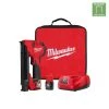 Milwaukee M12 12-Volt Lithium-Ion Cordless Cable Stapler Nailer Kit with 2.0Ah Battery, Charger and Bag