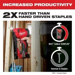 Milwaukee M12 12-Volt Lithium-Ion Cordless Cable Stapler Nailer Kit with 2.0Ah Battery, Charger and Bag 19 Milwaukee M12 12-Volt Lithium-Ion Cordless Cable Stapler Nailer Kit with 2.0Ah Battery, Charger and Bag -Air Compressors Shop milwaukee pneumatic staplers 2448 21 66 1000
