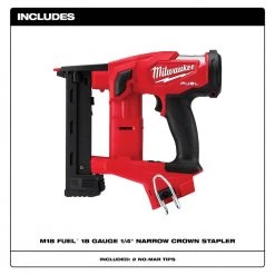 Milwaukee M18 FUEL 18-Volt Lithium-Ion Brushless Cordless 18-Gauge 1/4 in. Narrow Crown Stapler (Tool-Only) 16 Milwaukee M18 FUEL 18-Volt Lithium-Ion Brushless Cordless 18-Gauge 1/4 in. Narrow Crown Stapler (Tool-Only) -Air Compressors Shop milwaukee pneumatic staplers 2749 20 40 1000