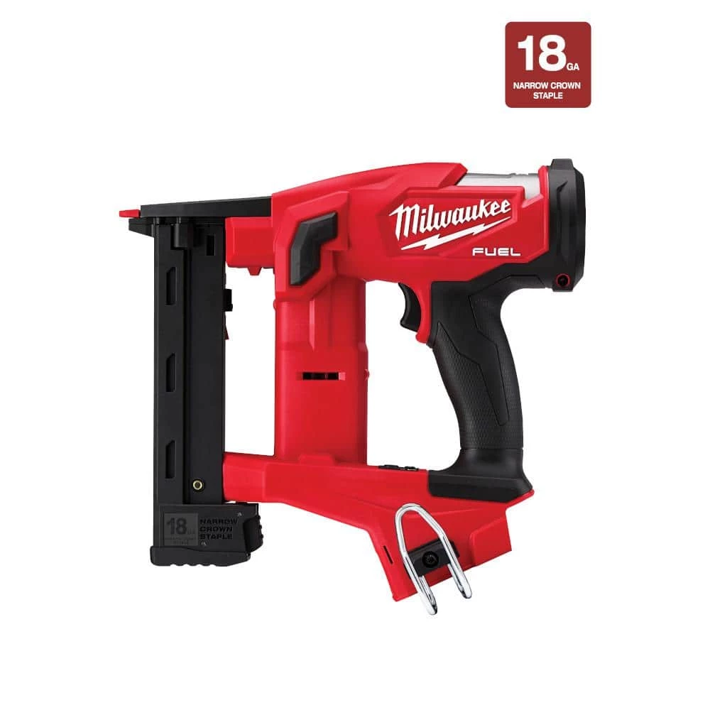 Milwaukee M18 FUEL 18-Volt Lithium-Ion Brushless Cordless 18-Gauge 1/4 in. Narrow Crown Stapler (Tool-Only) 1 Milwaukee M18 FUEL 18-Volt Lithium-Ion Brushless Cordless 18-Gauge 1/4 in. Narrow Crown Stapler (Tool-Only)