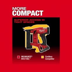 Milwaukee M18 FUEL 18V Lithium-Ion Brushless Cordless 18-Gauge 1/4 in. Narrow Crown Stapler Kit w/ Battery 2Ah, Charger & Bag -Air Compressors Shop milwaukee pneumatic staplers 2749 21ct c3 1000