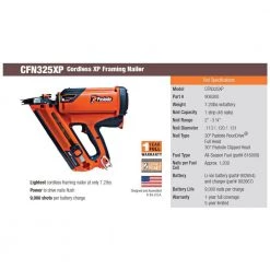 Paslode CFN325XP Lithium-Ion Battery 30° Cordless Framing Nailer -Air Compressors Shop paslode framing nailers 906300 76 1000