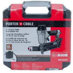 Porter-Cable 18-Gauge Pneumatic Brad Nailer Kit -Air Compressors Shop porter cable brad nailers bn200c fa 1000