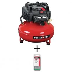 Air Compressors Shop 15 Porter-Cable 6 Gal. 150 PSI Portable Electric Pancake Air Compressor and 2 in. x 18-Gauge Brad Nail (1000 Per Box)