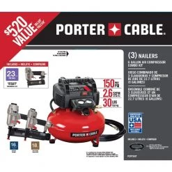 Porter-Cable 6 Gal. Portable Electric Air Compressor with 16-Gauge, 18-Gauge and 23-Gauge Nailer Combo Kit (3-Tool) 17 Porter-Cable 6 Gal. Portable Electric Air Compressor with 16-Gauge, 18-Gauge and 23-Gauge Nailer Combo Kit (3-Tool) -Air Compressors Shop porter cable portable air compressors pcfp3kit 40 1000